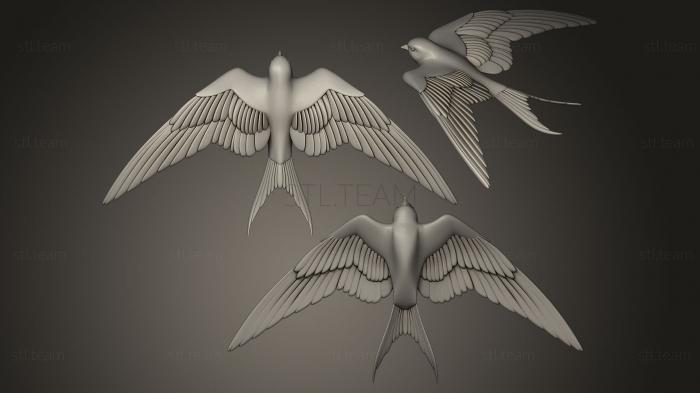 3D model Swallow in flight (STL)